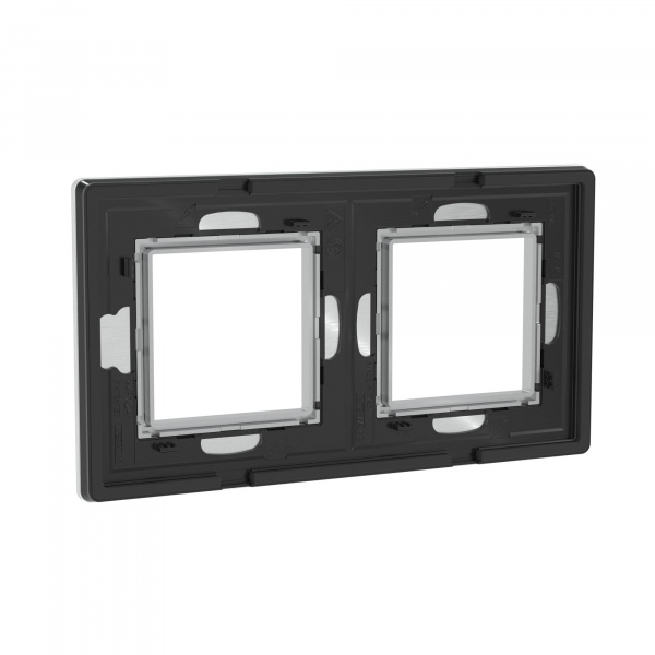 DKC Avanti Серый Алюминий Рамка 4 модуля