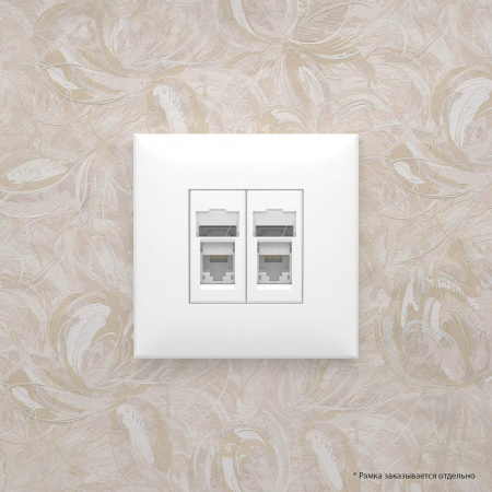 DKC Avanti Белое облако Розетка RJ-45 5e двойная