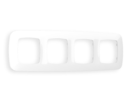 Рамка OMEGA Ecta (Белый глянец) 4-ая OF140104