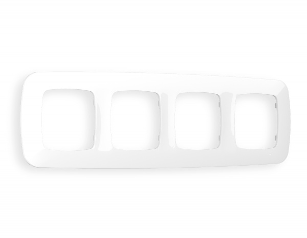 Рамка OMEGA Ecta (Белый глянец) 4-ая OF140104