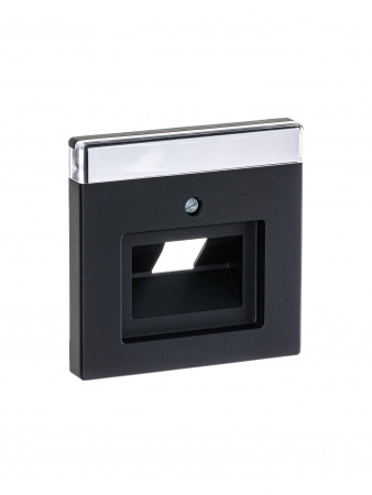 ABB BJE Solo/Future Черный бархат Накладка 1-й ТЛФ и комп розетки наклонной (мех 213/16)