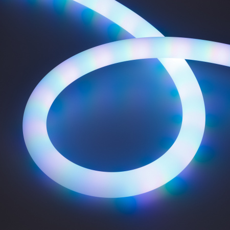 Arlight Светодиодная лента герметичная SPI-MOONLIGHT-TOP-G180-D40mm 12V RGB 360deg (21.6 W/m, IP65, 5m, wire x1) (Вывод прямой, 2 года)