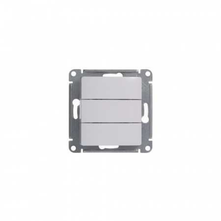 SE Glossa Бел Выключатель 3-клавишный, сх.3, 10АХ