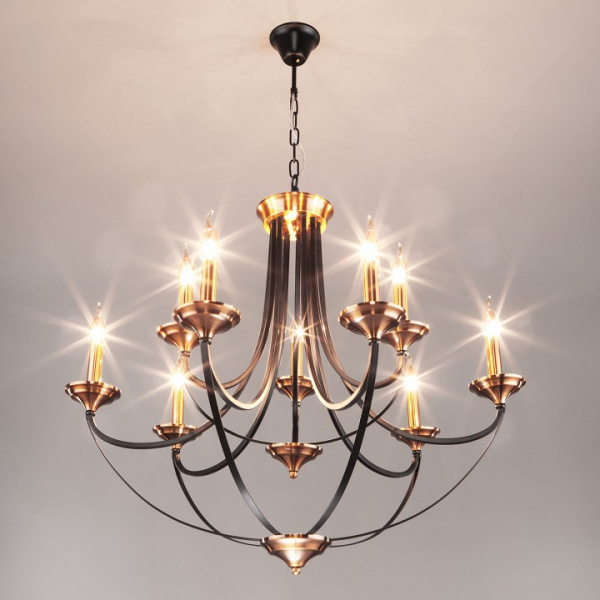 Подвесная люстра в стиле лофт 60098/9 черный Eurosvet Lazzaro