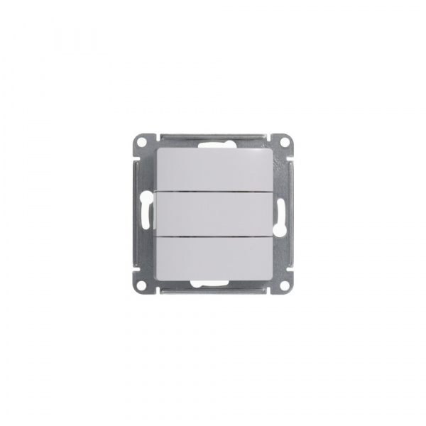 SE Glossa Бел Выключатель 3-клавишный, сх.3, 10АХ