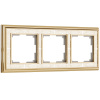 Рамка на 3 поста (золото/белый) W0031429