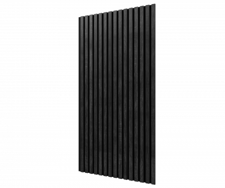 Акустическая панель, черный войлок, 1200х600х19мм, рейки МДФ дуб графит