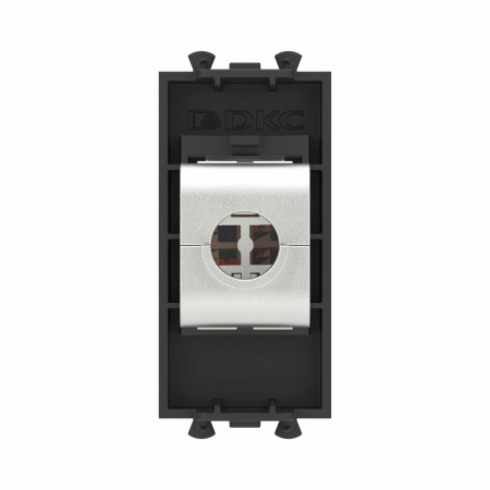 DKC Avanti Компьютерная розетка RJ-45 без шторки модульная, кат.6А экранированная, Черный матовый, 1 модуль