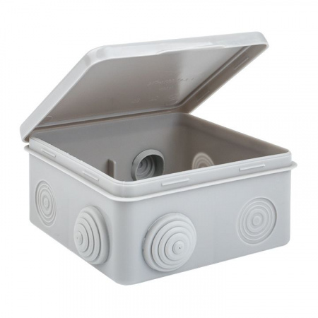 EKF PROxima Коробка распределительная КМР-030-014 с крышкой (100х100х50), 10 мембр. вводов IP55 розн.стикер