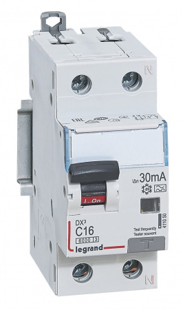 Legrand DX3 Дифференциальный автоматический выключатель 1P+N 16А (С) 30MA-A