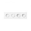 Simon 100 Белый матовый  Кит 4 поста, фронт. Накладка на 4 розетки Schuko