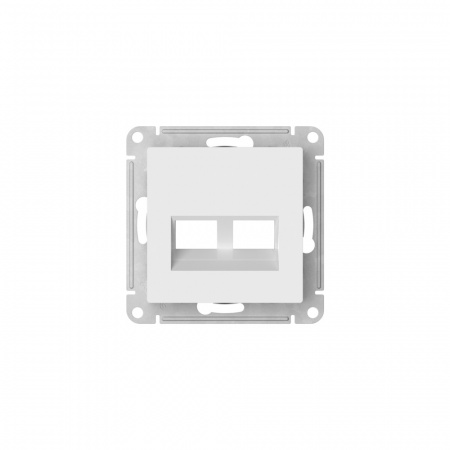 Systeme Electric AtlasDesign Белый Накладка двойная для информационных функций типа Keystone