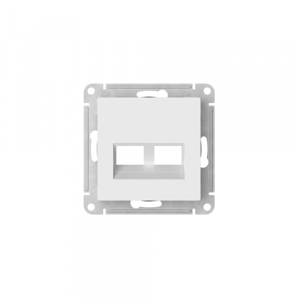 Systeme Electric AtlasDesign Белый Накладка двойная для информационных функций типа Keystone