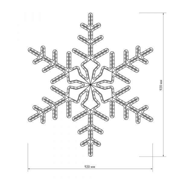 Arlight Фигура ARD-SNOWFLAKE-M3-920x920-432LED White (230V, 30W) (Ardecoled, IP65)