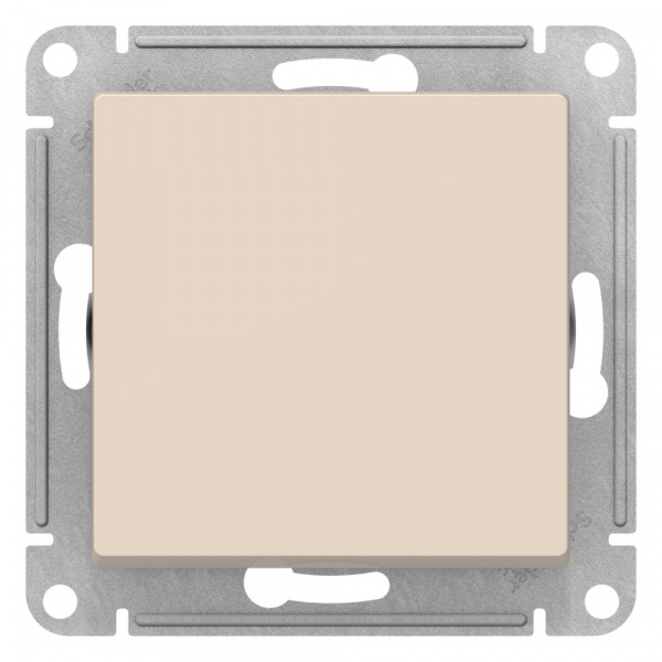 Systeme Electric AtlasDesign Бежевый Выключатель 1-клавишный 2-полюсный, 10А, механизм