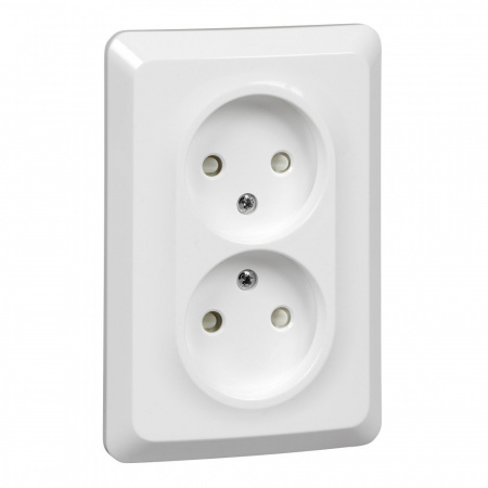 SE Этюд Бел Розетка 2-ая б/з со шторками 16А 250B