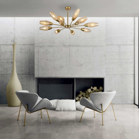 Потолочная люстра с плафонами 60140/12 золото Eurosvet Thalia