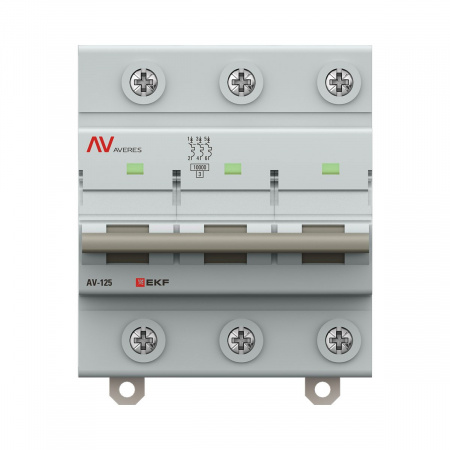 EKF Выключатель автоматический AV-125 3P 125A (C) 10kA AVERES