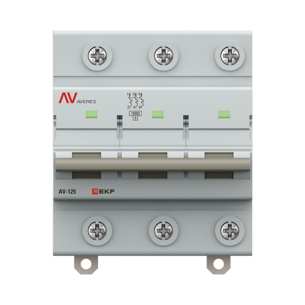 EKF Выключатель автоматический AV-125 3P 125A (C) 10kA AVERES