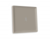 Лицевая панель ALFA (Серо-бежевый матовый) для 1-кл  выключателей с подсветкой QUANT AP3620