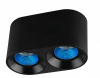 DK3096-BK+CY Светильник накладной IP 20, 10 Вт, GU5.3, LED, черный/голубой, пластик