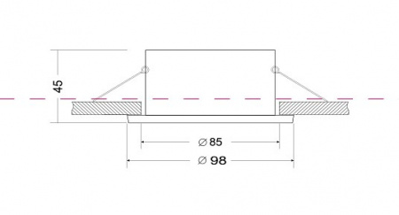 Встраиваемый светильник DL030-2-01W Maytoni Yin
