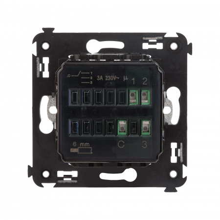 DKC Avanti Черный квадрат Механизм управления вентиляторами