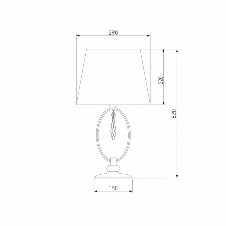 Настольная лампа с абажуром 01055/1 хром Eurosvet Madera