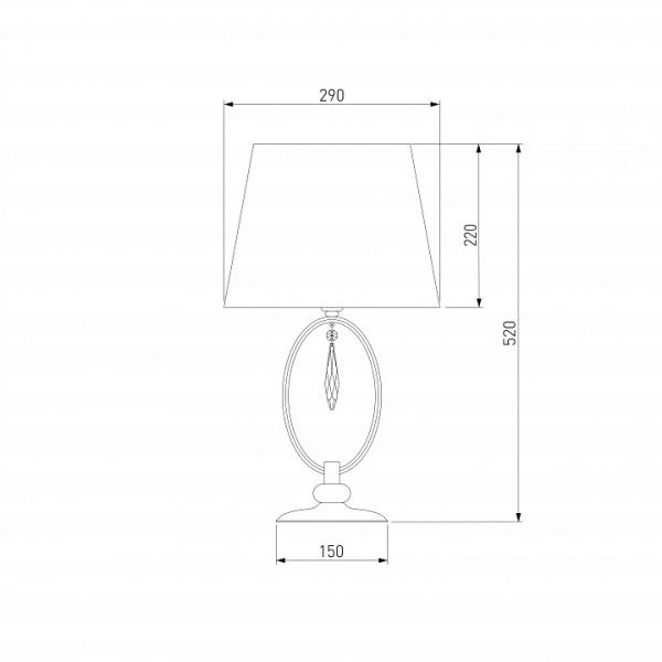 Настольная лампа с абажуром 01055/1 хром Eurosvet Madera