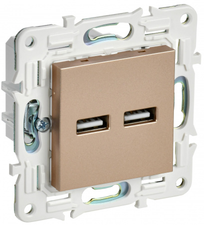 IEK SKANDY Песочный Розетка USB A+A 3,1А SK-R15Sa