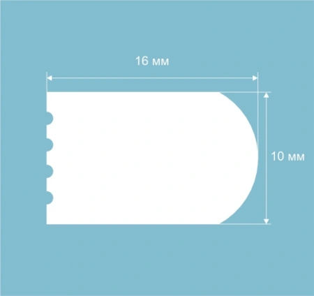 Молдинг MX053, 10х16, 2800мм, Экополимер/106