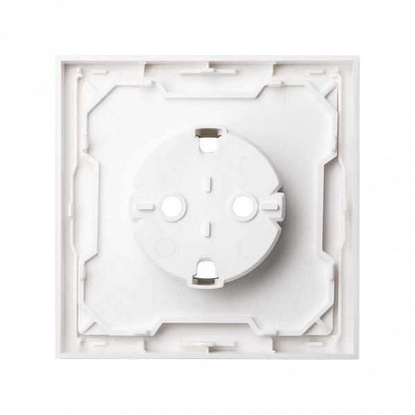 Simon 100 Белый глянец Накладка розетки Schuko