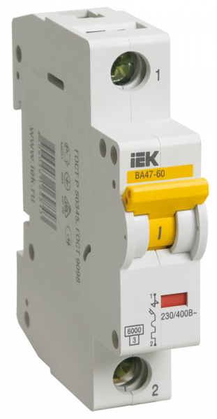IEK Автоматический выключатель ВА 47-60 1Р 32А 6 кА х-ка С