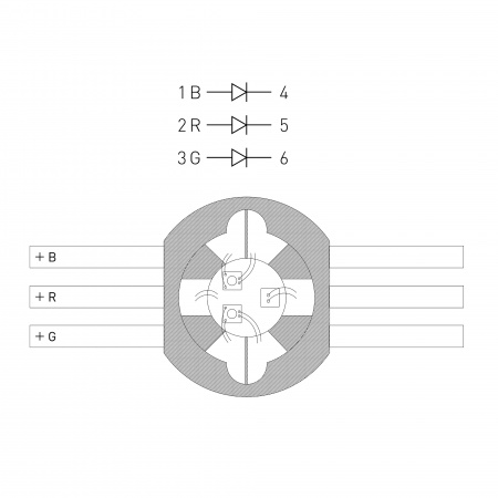 Arlight Мощный светодиод ARPL-9W-EPL45-RGB (700mA) (Emitter)