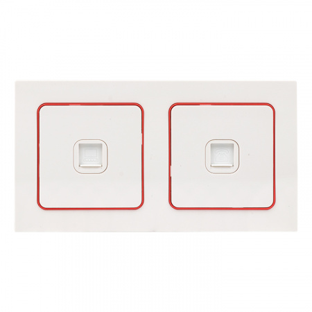 EKF PROxima Стокгольм Белый Линия красная Рамка 2-ая