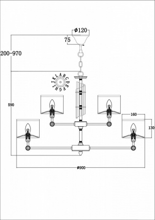 Люстра MOD088PL-15BS Maytoni Alloro