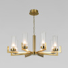 Подвесная люстра со стеклянными плафонами 60133/8 латунь Eurosvet Arganie