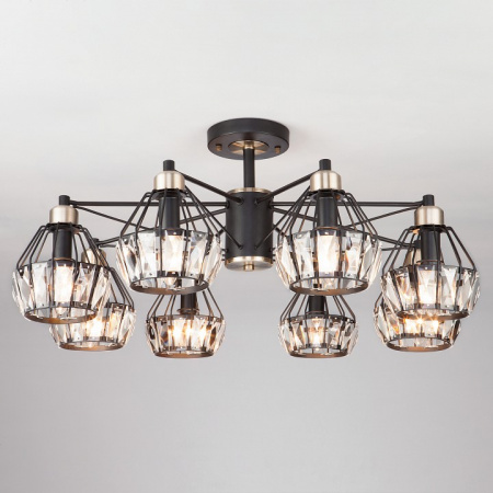 Потолочная люстра в стиле лофт 70075/8 черный Eurosvet Lord