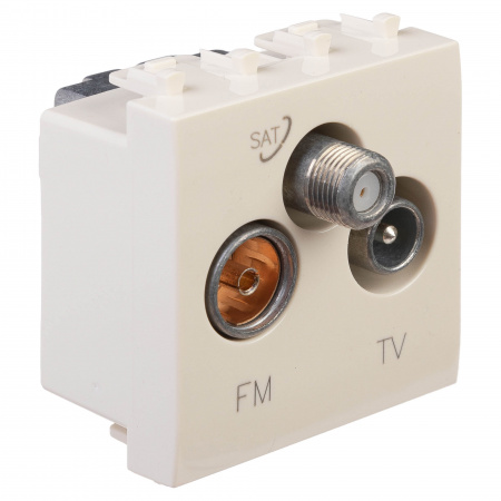 DKC Avanti Ванильная дымка TV-FM-SAT 2 модуля