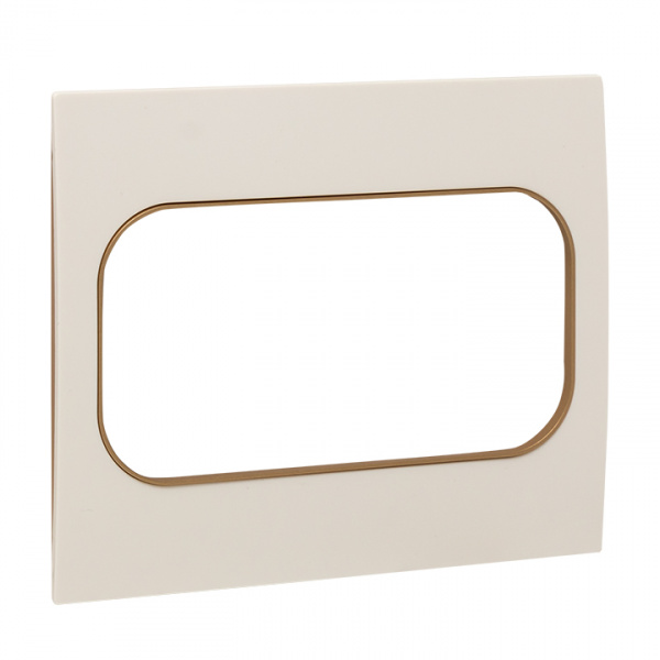 EKF PROxima Стокгольм Белый Линия шампань Рамка для розетки 2-ой