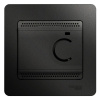 SE Glossa Антрацит Термостат электронный теплого пола с датчиком, от +5 до +50°C, 10A (в сборе)
