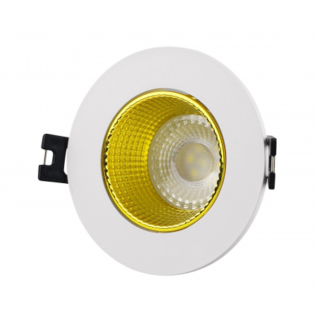 DK3061-WH+YE Встраиваемый светильник, IP 20, 10 Вт, GU5.3, LED, белый/желтый, пластик