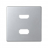Simon 82 Detail Накладка для розетки HDMI + USB 2.0 для передачи данных цвета холодный алюминий