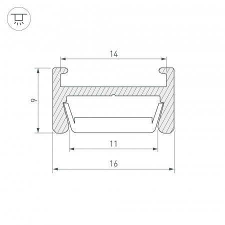 Профиль Arlight MIC-H-2000 ANOD 026458