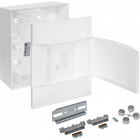 Legrand Practibox S Пластиковый щиток Навесной 1X4 Белая дверь