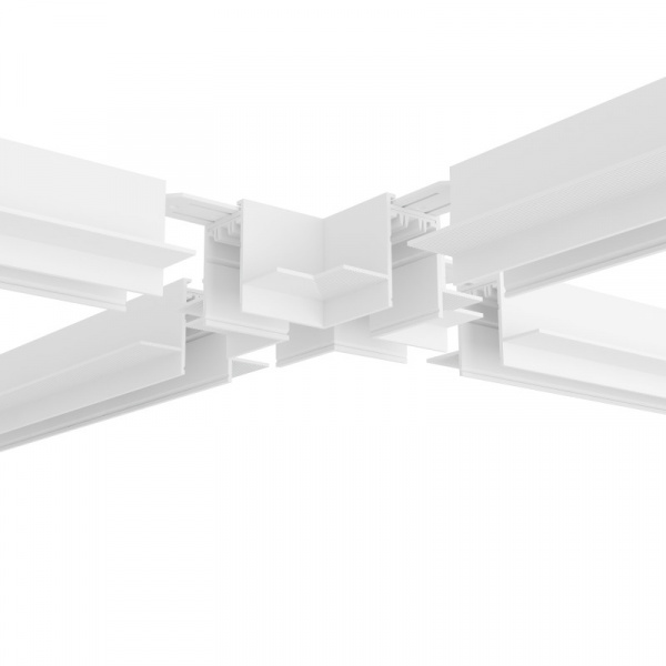TR2114-WH Коннектор трека SMART для ГКЛ , \"X\" образный, механический , белый