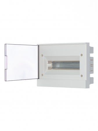 ABB Basic E Бокс в нишу 12М серая прозрачная дверь (c клеммами)