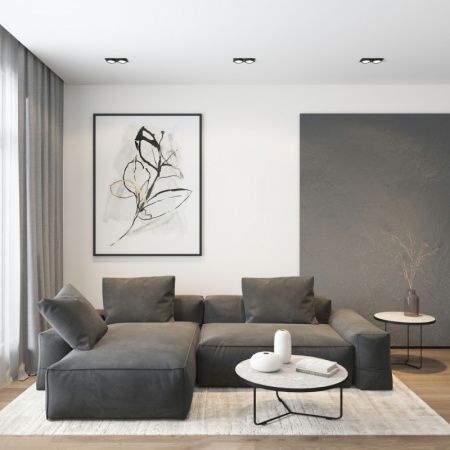 DK2092-BK Встраиваемый светильник FLAT, IP 20, до 15 Вт, GX53, LED, черный, алюминий