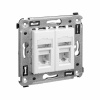 DKC Avanti Белое облако Компьютерная розетка RJ-45 двойная  категория 6