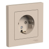 SE AtlasDesign Песочный Розетка с/з со шторками, 16А, в сборе